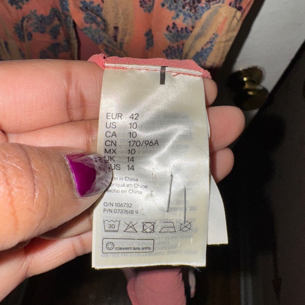 ✨ H&M Conscious Exclusive Floral Midi Dress – Size 10 (Fits M) ✨ - Picture 7 of 13